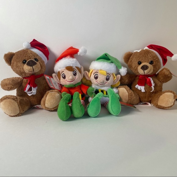 Other - Plush Christmas Elf Dolls and Teddy Bears Lot New With Tags